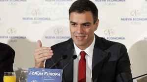 Pedro Sánchez durante su intervención el Fórum Europa.