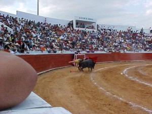 Panorámica de la plaza de toros de Aguazul.