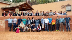 Los socios del Club Taurino Casta Brava de Arguedas en la finca El Montecillo.