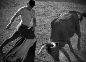 Muletazo de Imanol Sánchez a una vaca de Ripamilán.